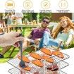 Hot Air Fryer Grill Grate Dehydrate Rack Compatible with Ninja Dual Airfryer with 3 Layers