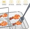 Hot Air Fryer Grill Grate Dehydrate Rack Compatible with Ninja Dual Airfryer with 3 Layers