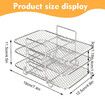 Hot Air Fryer Grill Grate Dehydrate Rack Compatible with Ninja Dual Airfryer with 3 Layers