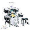 Kids Jazz Drum Set Junior Musical Educational Instrument Toy Kit Childrens Learning Preschool Playset with Stool Plastic