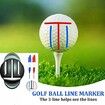 Precision Golf Ball Marker, Upgrade Golf Accessories, 4 Golf Ball Marking Stencils and 4 Colors Golf Ball Markers, Golf Ball Line Marker Tool, Golf Ball Alignment and Identification Tool (8 Pack)