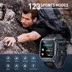 Smart Watches for Men,1.95In IP68 Waterproof Smart Watch with Bluetooth Call,123 Sports Modes Fitness Tracker Watch Tactical Smartwatch (Black)