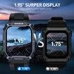 Smart Watches for Men,1.95In IP68 Waterproof Smart Watch with Bluetooth Call,123 Sports Modes Fitness Tracker Watch Tactical Smartwatch (Black)