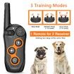 Dog Training Collar for 2 Dogs,IPX7 Waterproof Shock Collar with Remote Range 1300ft,3 Training Modes,Beep,Vibration,Shock,Rechargeable Electric Shock Collar for Small Medium Large Dogs