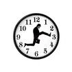 Ministry Of Silly Walk Wall Clock Comedian Home Decor Novelty Wall Watch Funny Walking Silent Mute Clock