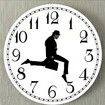 Ministry Of Silly Walk Wall Clock Comedian Home Decor Novelty Wall Watch Funny Walking Silent Mute Clock