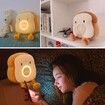 Plush Toy Night Light Alarm Clock for Kids, Cozy Plushies, Bedroom Clock with Dual Alarm and Snooze, Dimmable Bedside Lamp Birthday Gifts Ideal for Kids Women