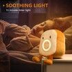 Plush Toy Night Light Alarm Clock for Kids, Cozy Plushies, Bedroom Clock with Dual Alarm and Snooze, Dimmable Bedside Lamp Birthday Gifts Ideal for Kids Women