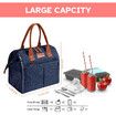 Lunch Bag Insulated Cooler Tote Bags Adult Reusable with Water Resistant for Work School Travel Picnic-Blue