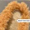 Cute Teddy Animal Slippers House Slippers Warm Memory Foam Cotton Cozy Soft Fleece Plush Home Slippers Indoor Outdoor Color White Size XL