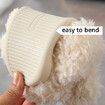 Cute Teddy Animal Slippers House Slippers Warm Memory Foam Cotton Cozy Soft Fleece Plush Home Slippers Indoor Outdoor Color White Size XL