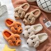 Cute Teddy Animal Slippers House Slippers Warm Memory Foam Cotton Cozy Soft Fleece Plush Home Slippers Indoor Outdoor Color White Size XL