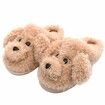 Cute Teddy Animal Slippers House Slippers Warm Memory Foam Cotton Cozy Soft Fleece Plush Home Slippers Indoor Outdoor Color Khaki Size S