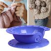 Plastic Crochet Bowl Prevent Fall Round Crochet Storage Organizer Large Capacity Crochet Wool Bowl with Hole for DIY Accessories