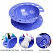 Plastic Crochet Bowl Prevent Fall Round Crochet Storage Organizer Large Capacity Crochet Wool Bowl with Hole for DIY Accessories