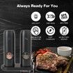 Rechargeable Electric Salt and Pepper Grinder Set Automatic Shakers With Charging Base USB Cable LED Lights