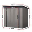 Giantz Garden Shed 1.95x1.31M Sheds Outdoor Storage Steel Workshop House Tool Double Door