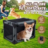 Dog Pet Cat Crate Cage Bird Rabbit Hutch Carrier Puppy Parrot Bunny Indoor Travel Car Outdoor Soft Foldable Medium