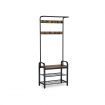 VASAGLE Industrial Coat Rack with Bench for Entryway