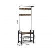 VASAGLE Industrial Coat Rack with Bench for Entryway