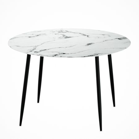 Artiss Dining Table Round Marble Effect 110CM