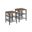 VASAGLE Set of 2 Side Table with 2 Mesh Shelves