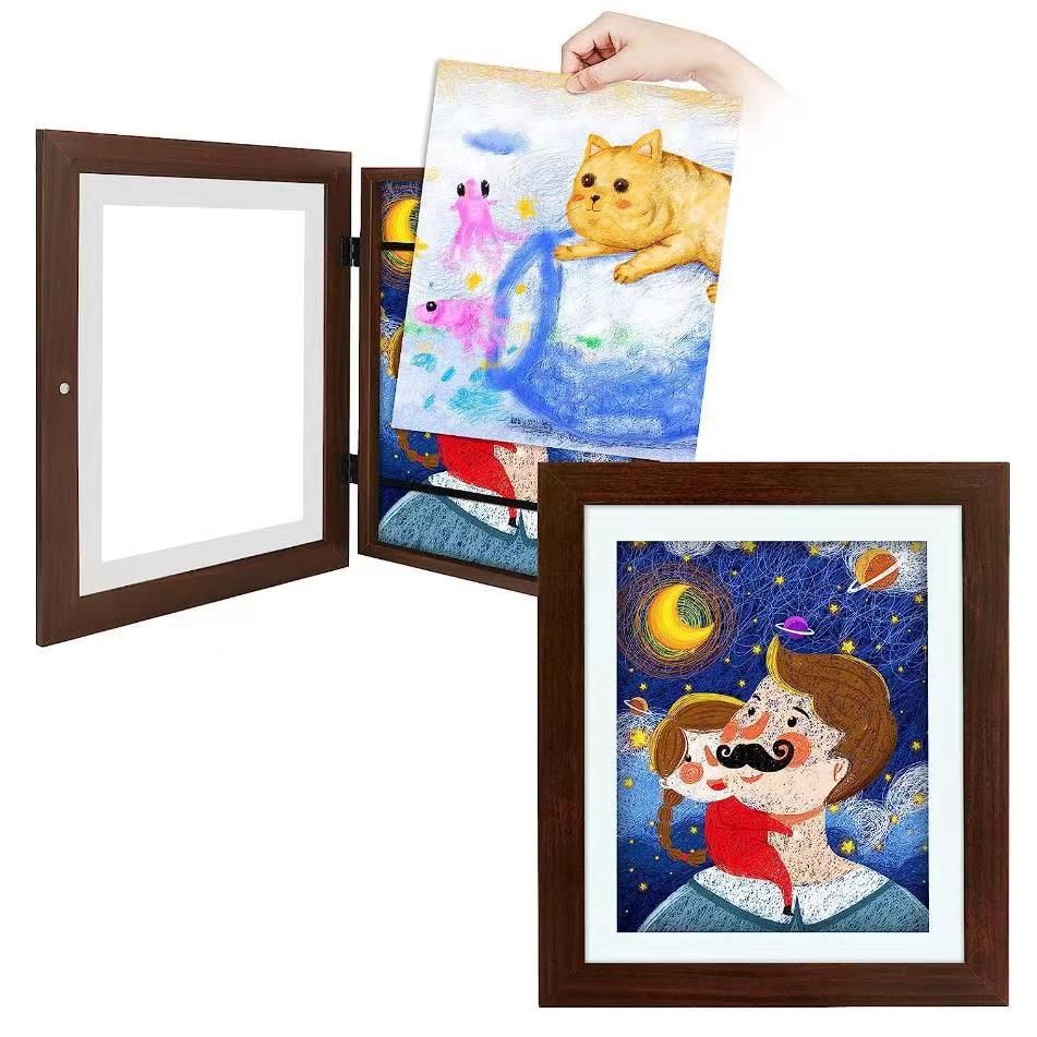 Kids Art Frames, 34*25cm Front Opening Kids Artwork Frames Changeable ...