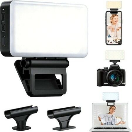 Mini Camera Light,Bi-Color LED Video Light 1500mAh Rechargeable for Camera, Photo