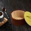 Silicone Coffee Filter Paper Holder Kitchen Storage Organizer with Lid-Brown