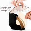 Coffee Filter Paper Holder Box with Dustproof Dispenser Rack Storage Capacity of 100 pcs Paper Filters-Black