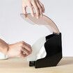 Coffee Filter Paper Holder Box with Dustproof Dispenser Rack Storage Capacity of 100 pcs Paper Filters-Black
