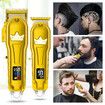 Hair Clippers for Men Hair Beard Trimmer Grooming Barber Clippers Haircut Shaving Kit Electric Razor Shaver-Gold