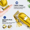 Hair Clippers for Men Hair Beard Trimmer Grooming Barber Clippers Haircut Shaving Kit Electric Razor Shaver-Gold