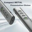 Rechargeable Green Laser Pointer for Presentation,Clicker for PowerPoint Presentations,USB-C/A Power Point Clicker,Wireless Presenter Remote for Computer/Mac/PPT/Google Slide Advancer