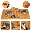 Pet Cat Toy Durable Holed Blanket Foldable Play Mat Hide And Seek Carpet with Holes Scratch-Resistant Hiding House