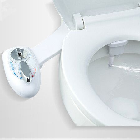 Bidet Toilet Attachment with Self-Cleaning Dual Nozzle and Adjustable Water Pressure for Sanitary and Feminine Wash