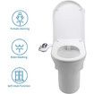 Hot and Cold Fresh Water Spray Bidet Toilet Seat Attachment with Self-Cleaning Double Nozzle and Adjustable Water Temperature