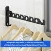 Wall Mounted Drying Rack Clothing Foldable for Laundry, Clothes Drying Rack Folding Indoor, Matte Black