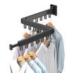 Balcony Clothes Drying Rack Folding Clothes Hanger Invisible Retractable Wall Mount Clothes Hanger Indoor Household Organization