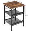 VASAGLE Side Table with 2 Mesh Shelves