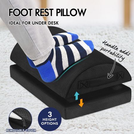 S.E. Foot Rest Stool Foot Pad Foam Cushion Adjustable Office Pillow Under Desk