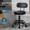 ALFORDSON Salon Stool Round Swivel Barber Hair Dress Chair Declan All Black