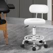 ALFORDSON Salon Stool Round Swivel Barber Hair Dress Chair Declan White