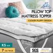 S.E. Mattress Topper Pillowtop Luxury Bedding Mat Pad Cover King Single 7cm