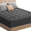 S.E. Bamboo Charcoal Pillowtop Mattress Topper Underlay Pad Cover Single 7cm