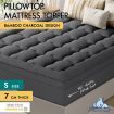 STARRY EUCALYPT Pillowtop Mattress Topper Charcoal Fibre Underlay Pad 7cm Single