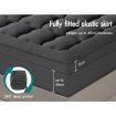 STARRY EUCALYPT Pillowtop Mattress Topper Charcoal Fibre Underlay Pad 7cm King Single
