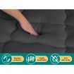 STARRY EUCALYPT Pillowtop Mattress Topper Charcoal Fibre Underlay Pad 7cm King Single