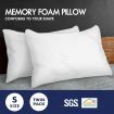 STARRY EUCALYPT Memory Foam Pillow Twin Pack Pillows Bamboo Fabric Cool Gel