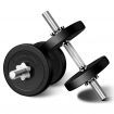 BLACK LORD 15KG Adjustable Dumbbell Set Rubber Plates Weight Lifting Bench